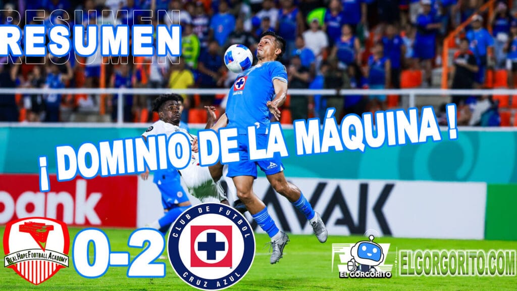 Jugadores de Cruz Azul celebrando el gol de Ángel Sepúlveda contra Real Hope en la Concacaf Champions Cup 2025.