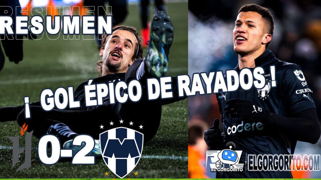 Monterrey vs Forge FC los rayados celebra el segundo gol ante Forge FC en partido de la Concacaf.
