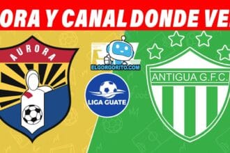 Partido de fútbol Aurora vs Antigua