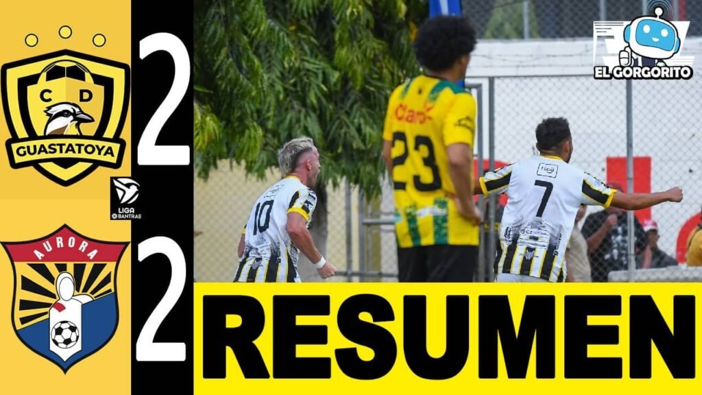 Guastatoya 2-2 Aurora empate eléctrizante