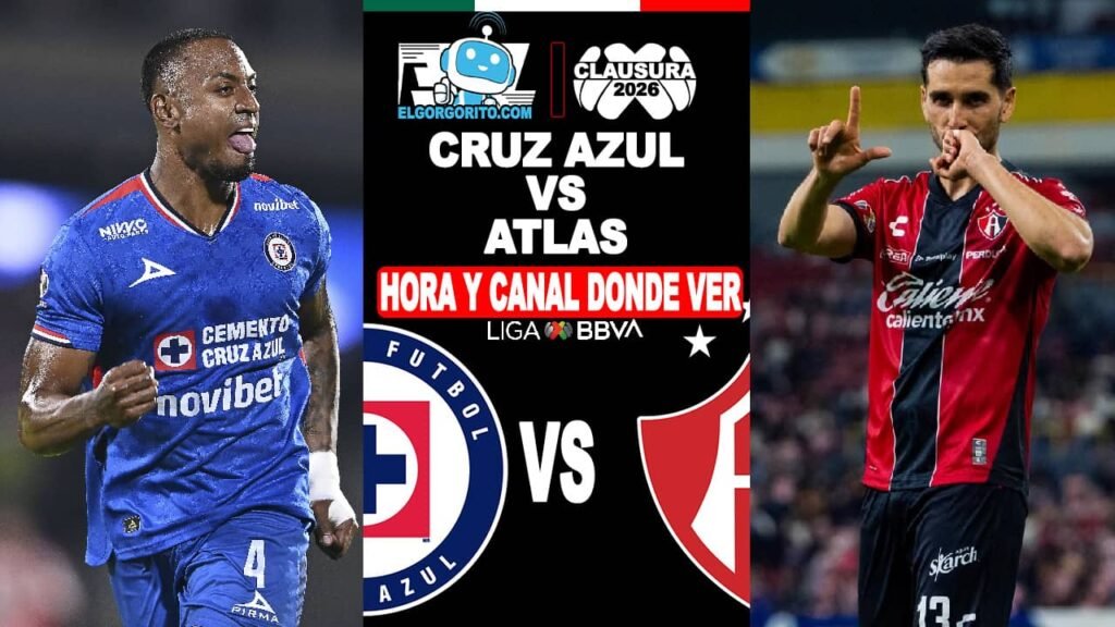 Hora y Canal Dónde ver Cruz Azul vs Atlas