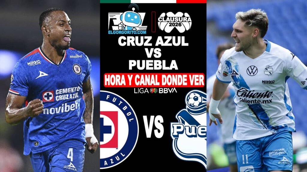 A qué hora juega Cruz Azul vs Puebla
