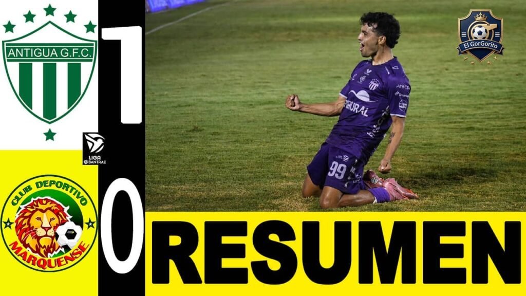 Antigua GFC venció 1-0 Marquense con gol Kevin Macareño
