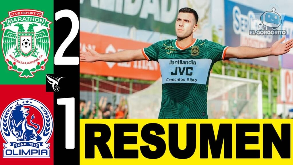 Marathon remonta el partido 2-1 Olimpia