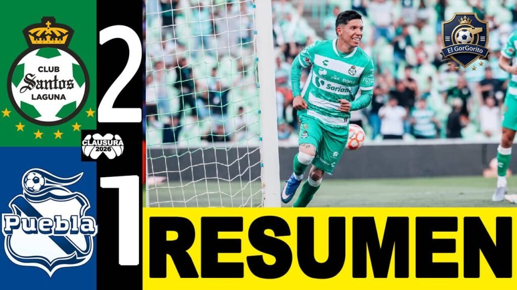Santos Laguna vs Puebla Victoria con Sufrimiento