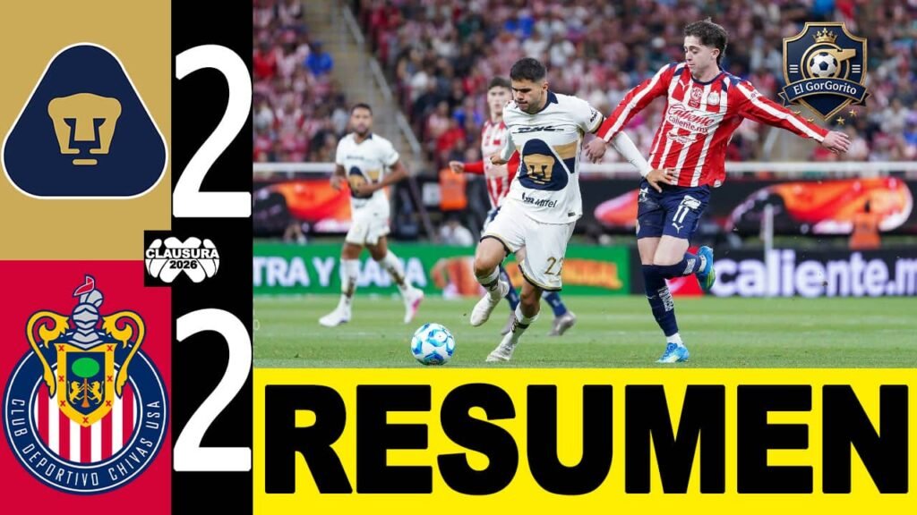 Chivas salvar el empate contra Pumas