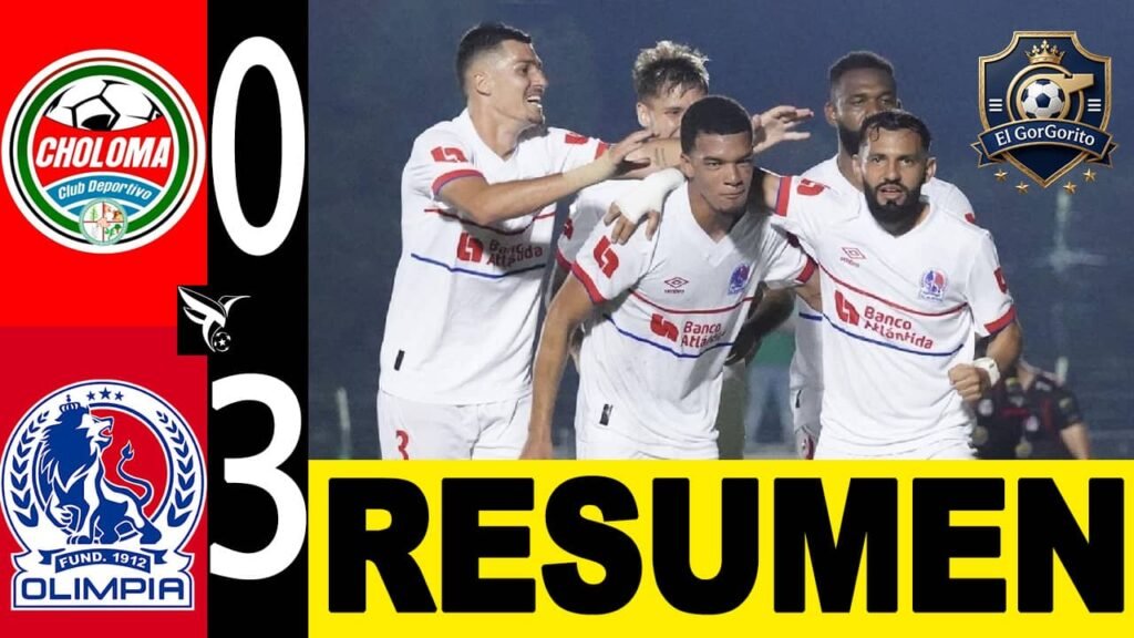 Olimpia devora al Choloma 3-0 contundente