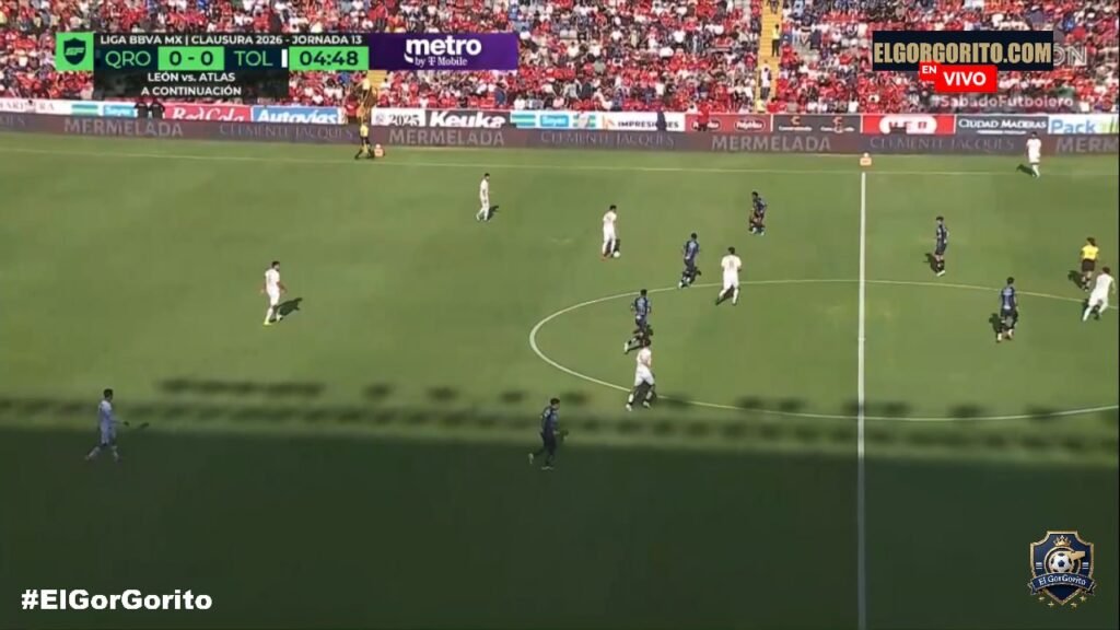Partido hoy Queretaro vs Toluca 4 de Abril 2026
