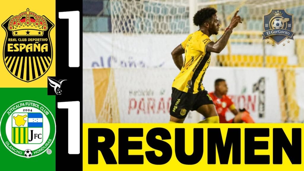 Real España 1-1 Juticalpa El Aurinegro Cede el Trono