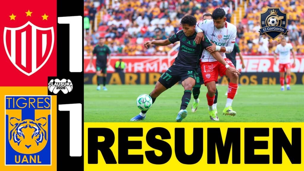 Tigres rescata el empate ante Necaxa