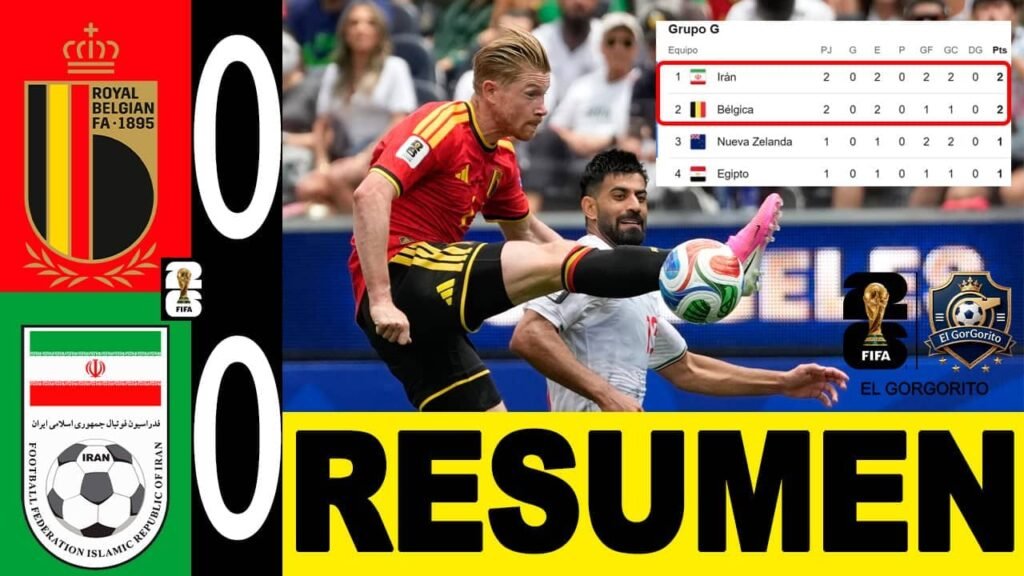 Bélgica no tuvo contundencia ante Irán