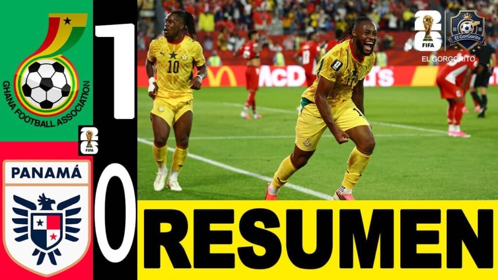 Ghana derrota a Panamá con un gol agónico