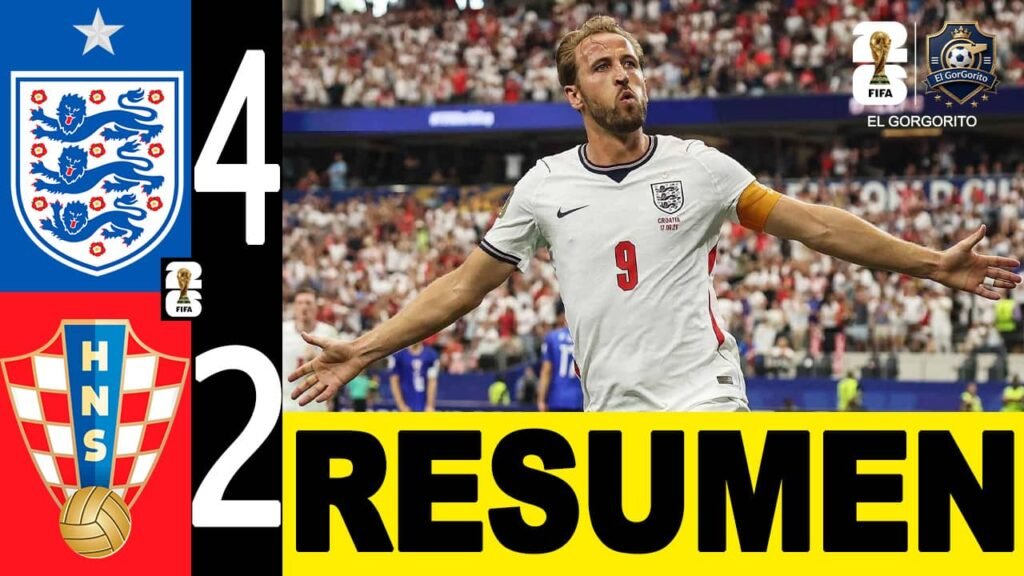 Inglaterra golea a Croacia