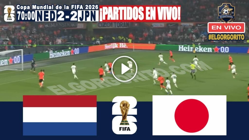 Paises Bajo vs Japon14 Junio 2026