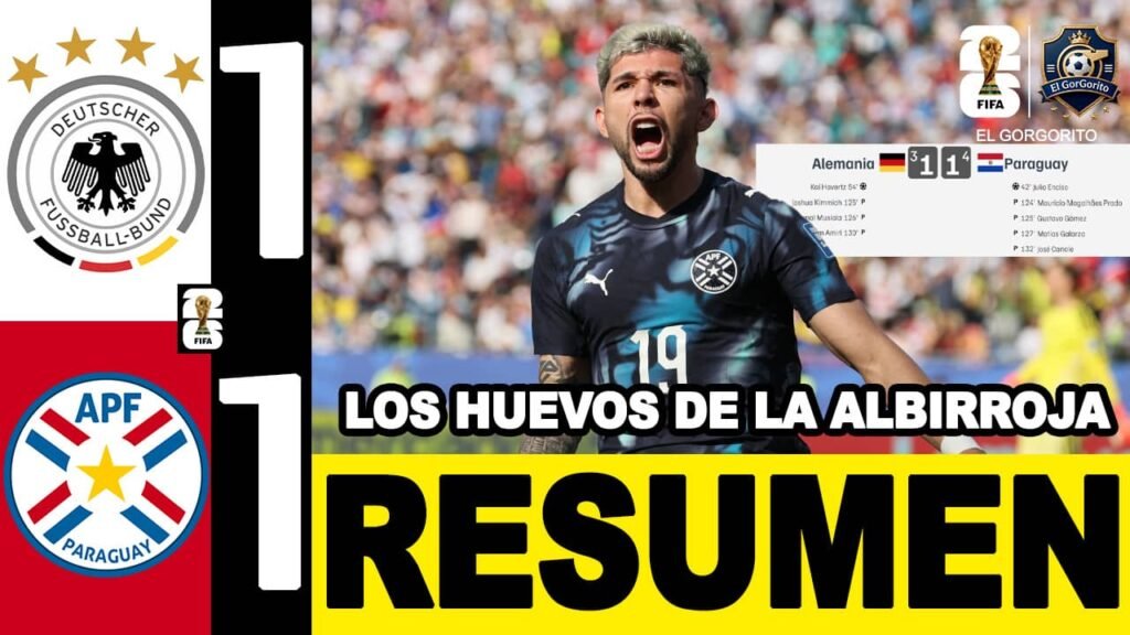 Paraguay hace historia y elimina Alemania