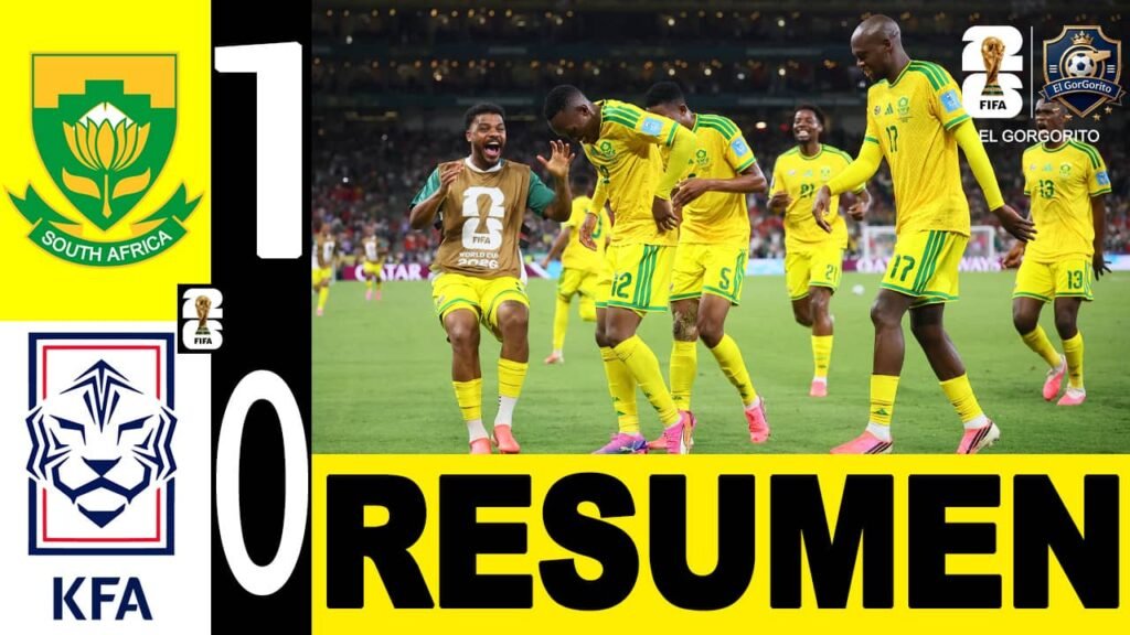 Sudáfrica derrota 1-0 Corea del Sur