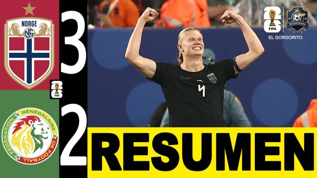 Triunfo Noruega vs Senegal 3-2