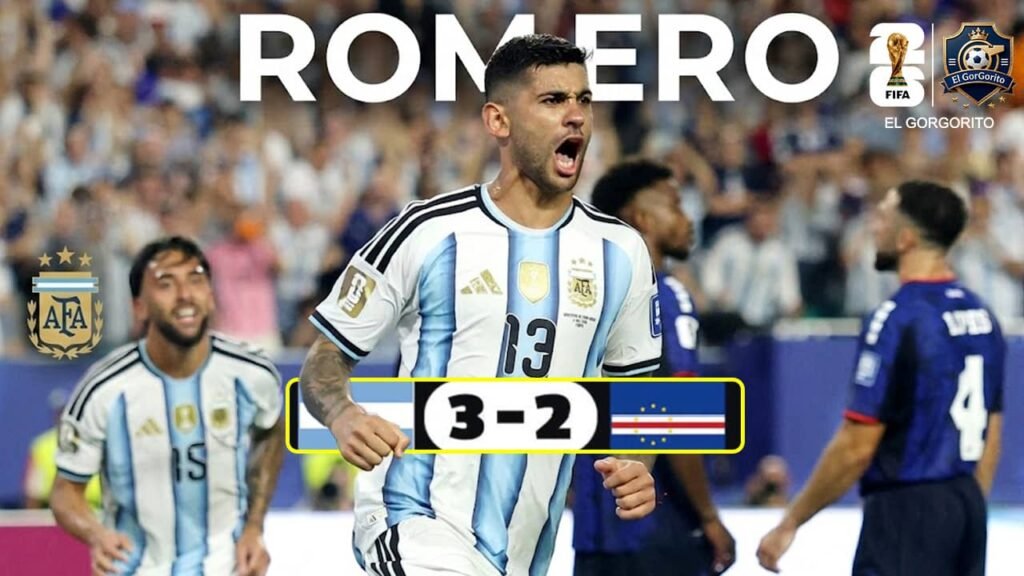 Argentina derrotó 3-2 a Cabo Verde tras 120 minuto
